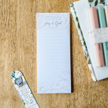 All To The Glory Of God To-Do List Note Pad